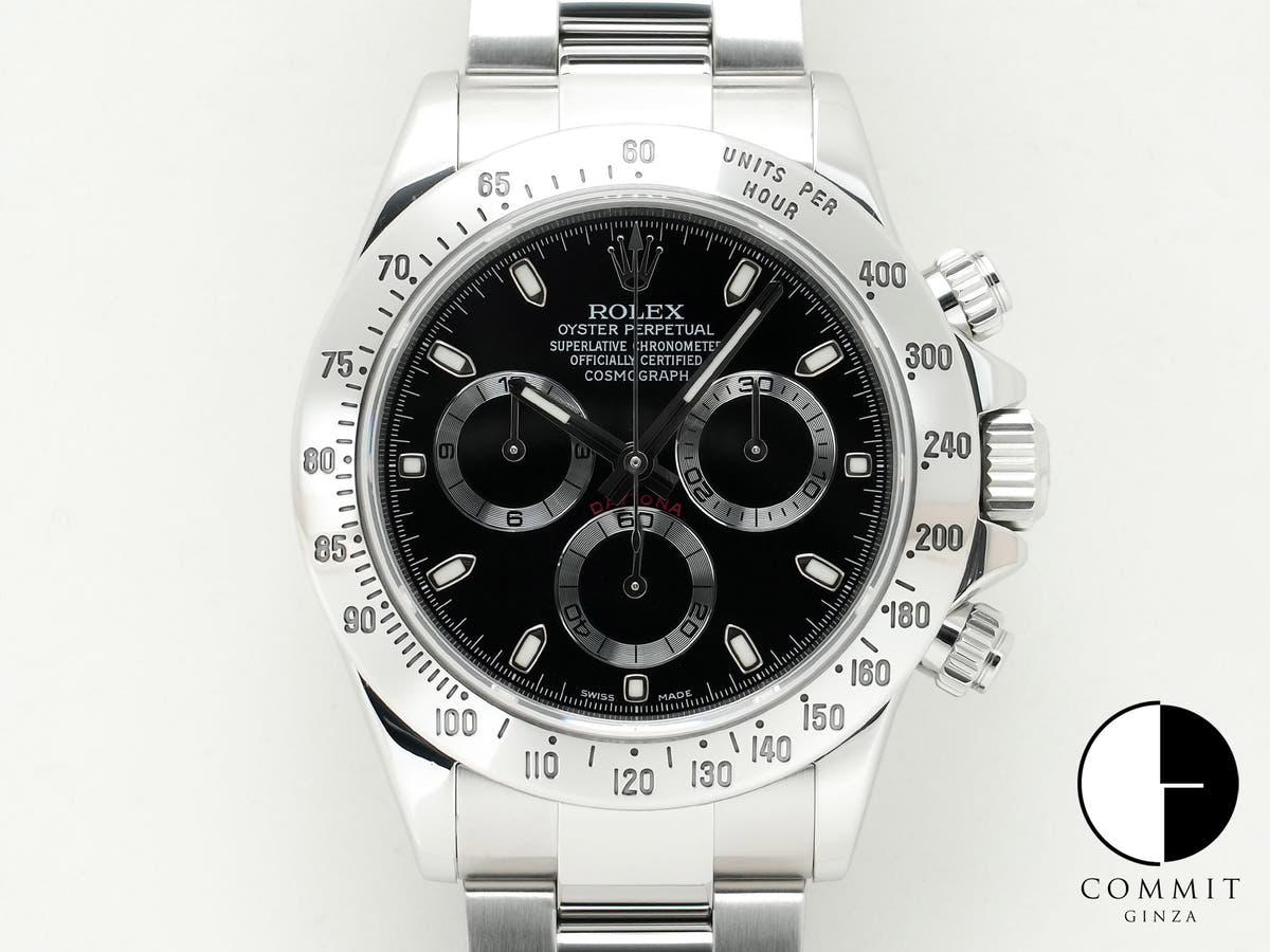 ロレックス デイトナ Ref.116520 ステンレススチール ブラック文字盤 美品 rk6j39n3