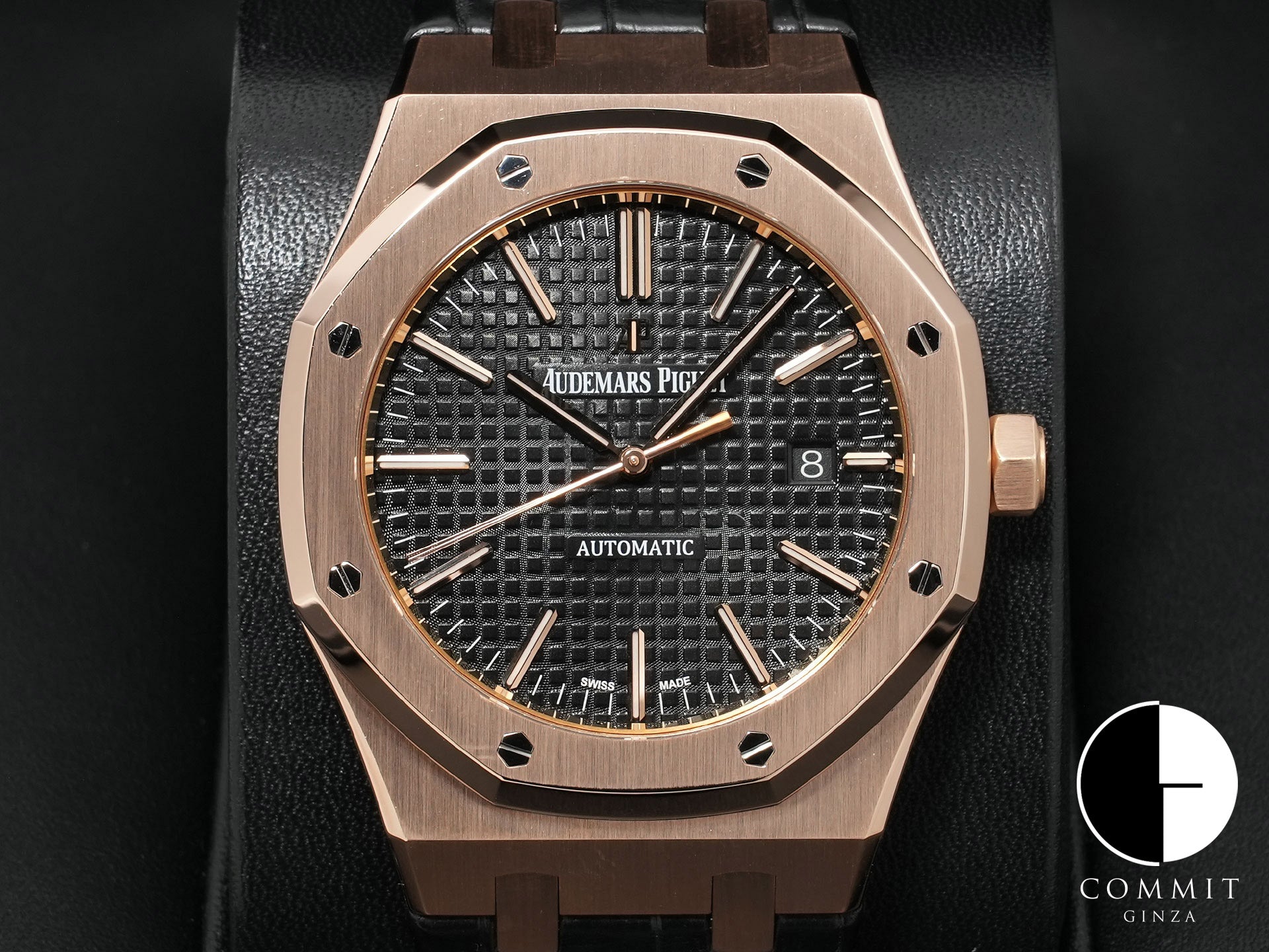 オーデマピゲ ロイヤルオーク Ref.15400OR.OO.D002CR.01 ピンクゴールド ブラック文字盤 美品 5b4i2fis