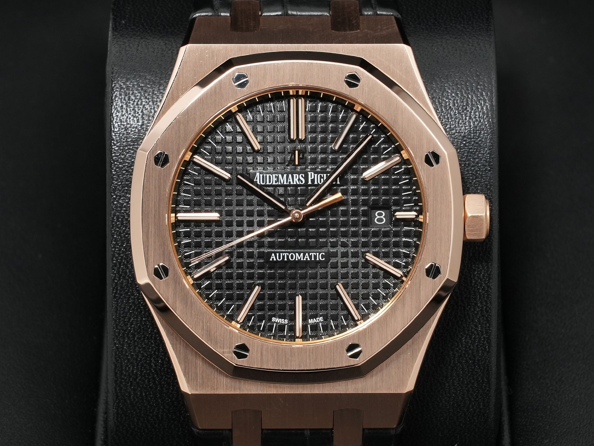 オーデマピゲ ロイヤルオーク Ref.15400OR.OO.D002CR.01 ピンクゴールド ブラック文字盤 美品 5b4i2fis