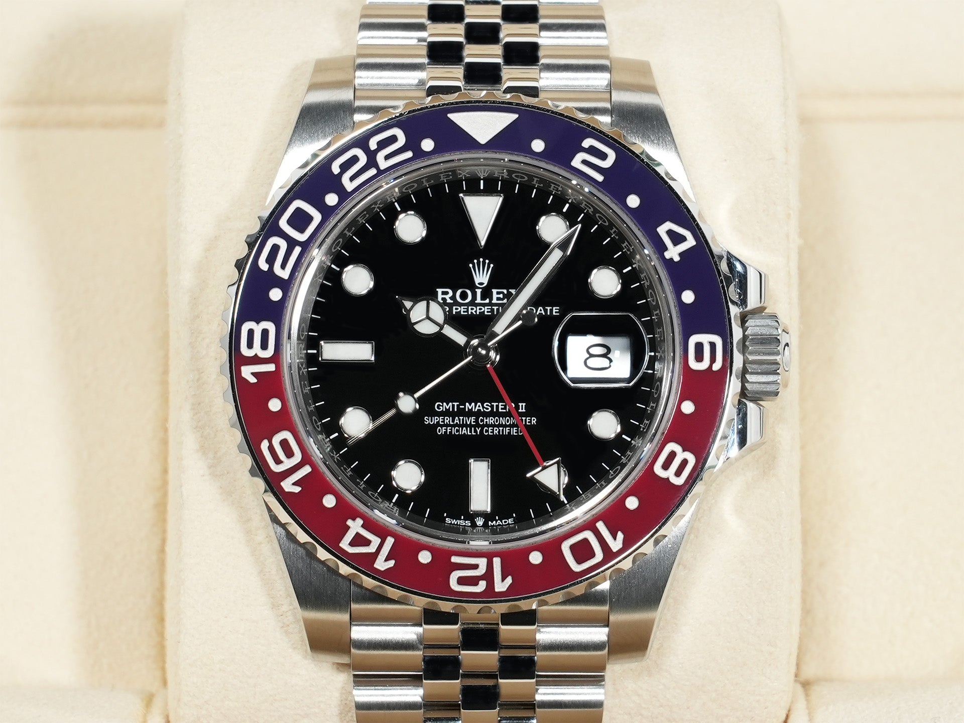 ロレックス GMTマスターII Ref.126710BLRO ステンレススチール ブラック文字盤 ジュビリーブレスレット 美中古 mctdg3mb