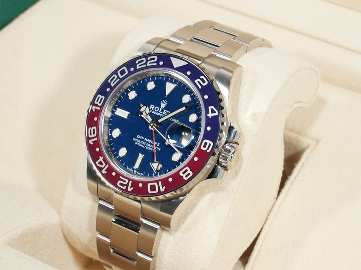 ロレックス GMTマスターII Ref.126719BLRO ホワイトゴールド ミッドナイトブルー文字盤 オイスターブレスレット 美中古 nfico7u9
