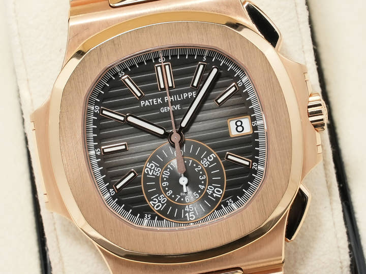 パテックフィリップ ノーチラス クロノグラフ Ref.5980/1R-001 ローズゴールド ブラックグラデーション文字盤 中古 gbkc5xdn