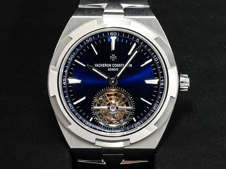 ヴァシュロンコンスタンタン オーヴァーシーズ トゥールビヨン Ref.6000V/110A-B544 ステンレススチール ブルー文字盤 中古 rum8wuen