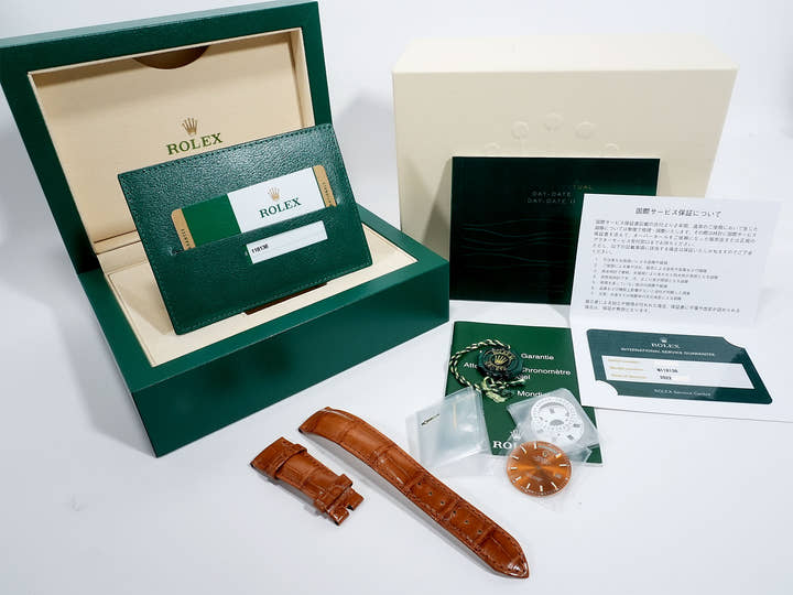 ロレックス デイデイト36 Ref.118138 イエローゴールド グリーンアラビアxパヴェダイヤ文字盤 美中古 5jn4vv93