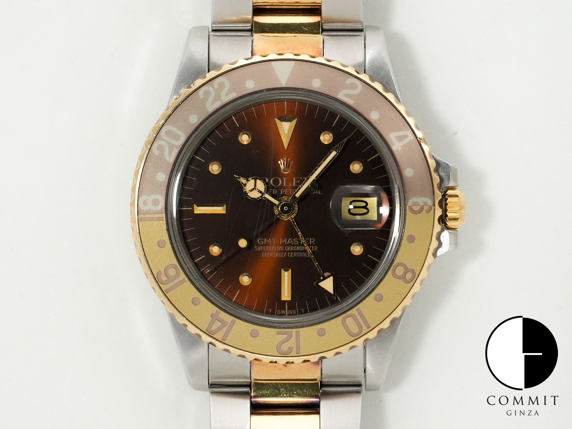 ロレックス GMTマスター Ref.1675/3 ステンレススチール/イエローゴールド ブラック文字盤 オイスターブレスレット 中古 3rf35fkh