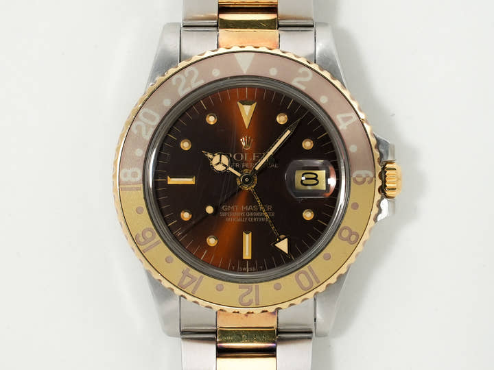 ロレックス GMTマスター Ref.1675/3 ステンレススチール/イエローゴールド ブラック文字盤 オイスターブレスレット 中古 3rf35fkh
