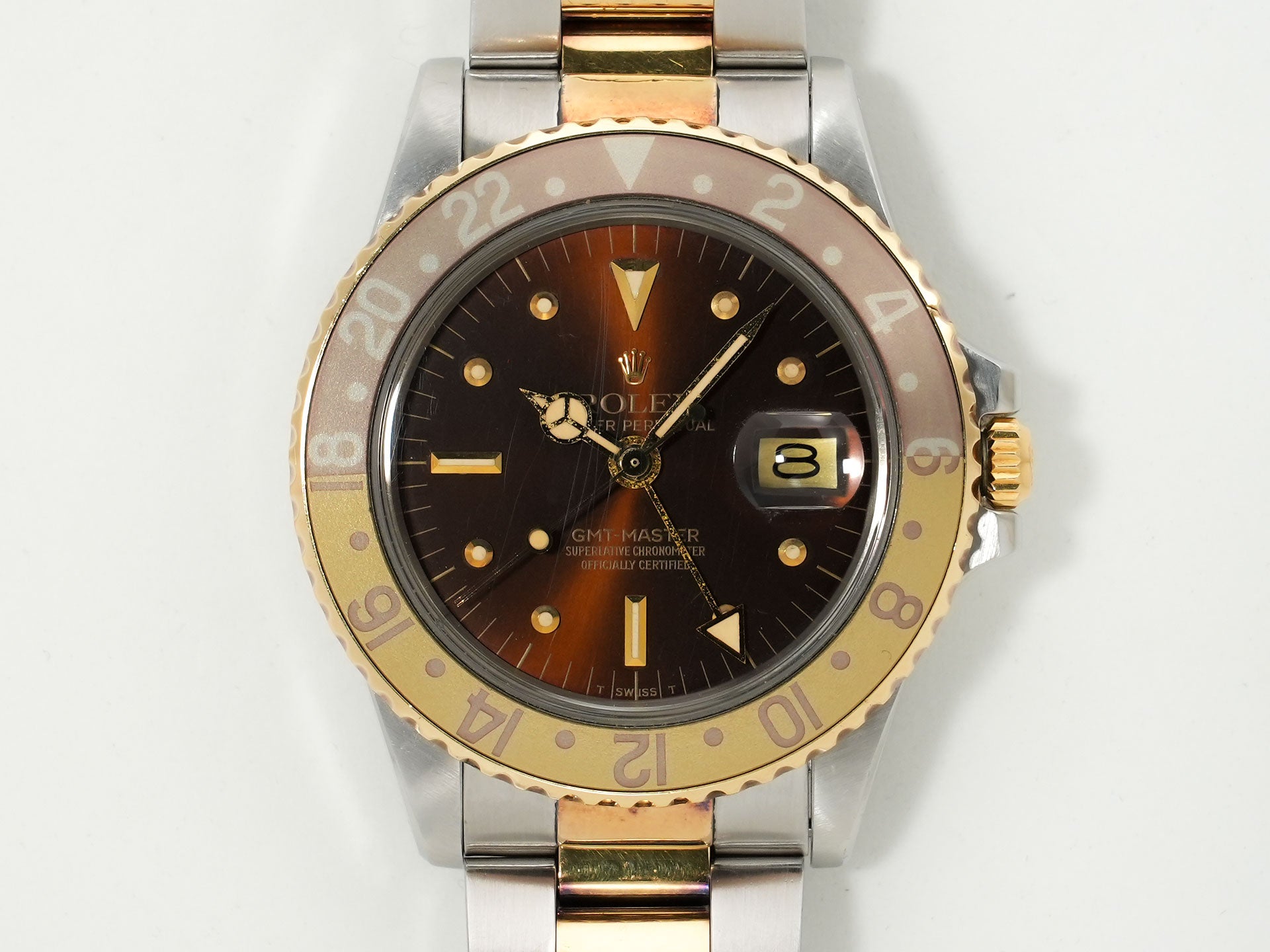 ロレックス GMTマスター Ref.1675/3 ステンレススチール/イエローゴールド ブラック文字盤 オイスターブレスレット 中古 3rf35fkh