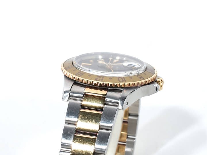 ロレックス GMTマスター Ref.1675/3 ステンレススチール/イエローゴールド ブラック文字盤 オイスターブレスレット 中古 3rf35fkh