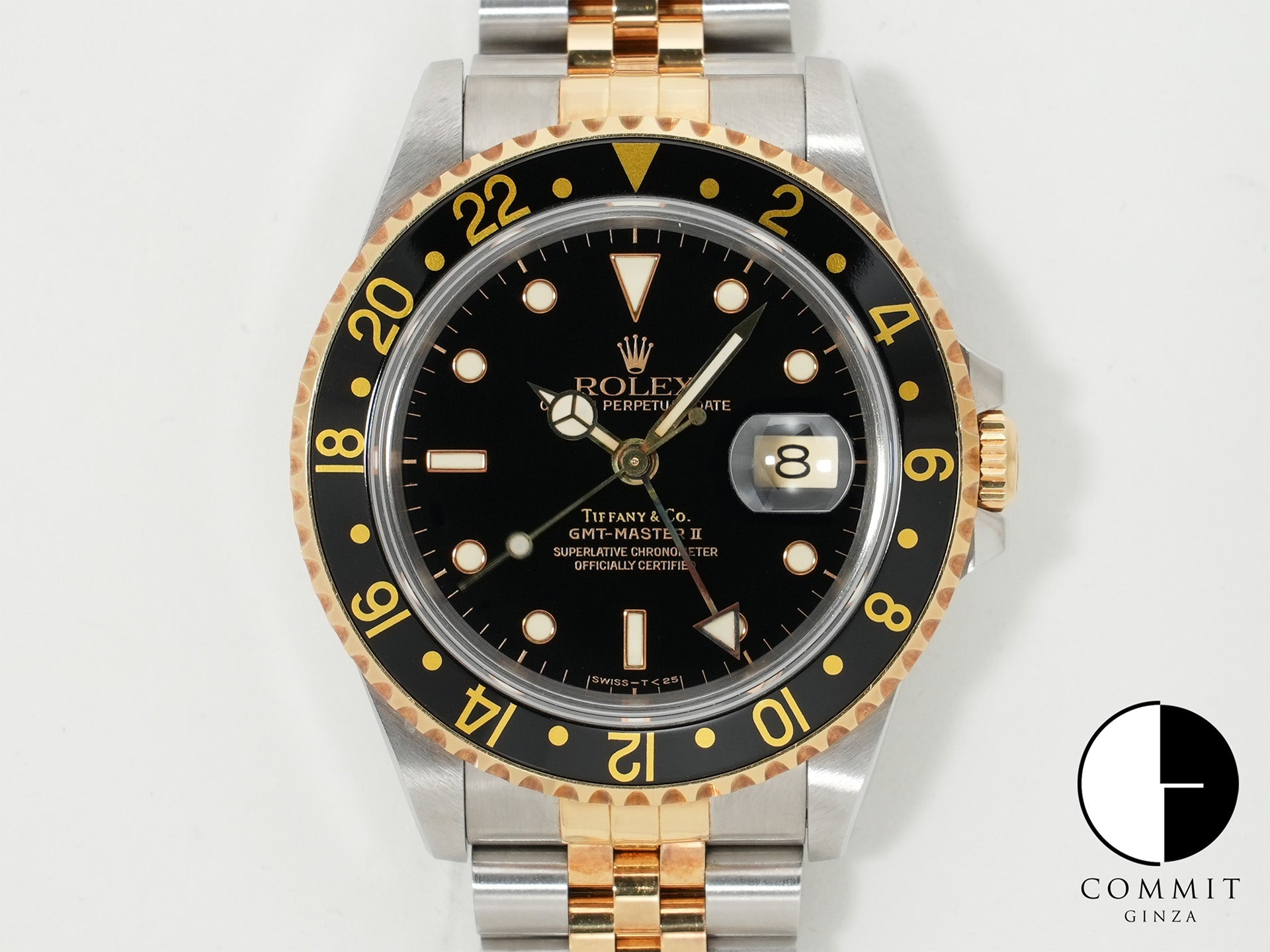 ロレックス GMTマスターII TIFFANY&CO. Ref.16713 ステンレススチール/イエローゴールド ブラック文字盤 美中古 vjff9ry7