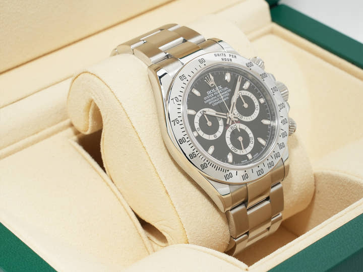 Rolex Daytona Ref. 116520 Stainless Steel Black Dial Excellent Condition Pre-Owned q2x4sp7a