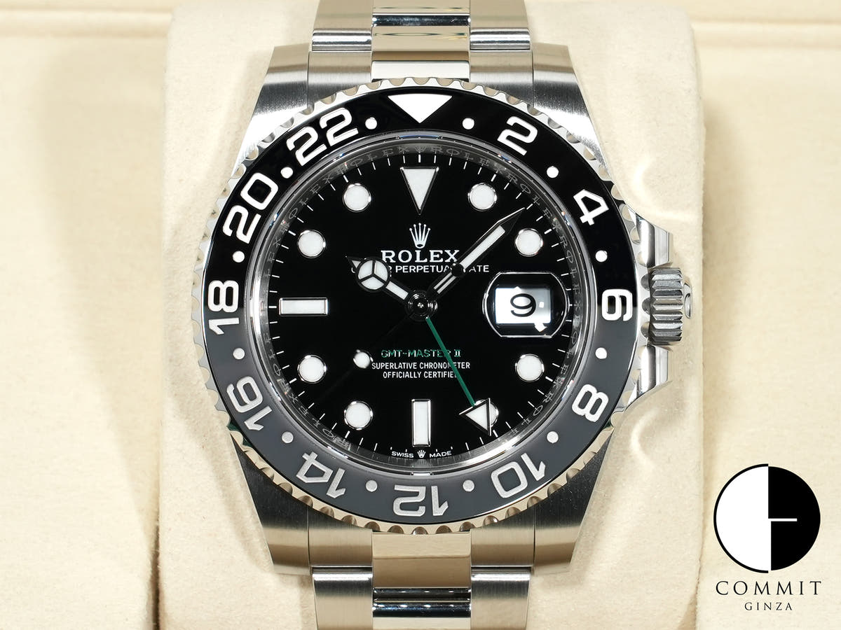 Rolex GMT-Master II Ref. 126710GRNR Stainless Steel Black Dial Oyster Bracelet Unused u2tig4s8