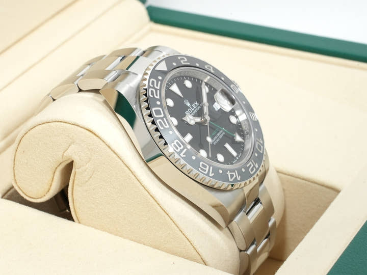 Rolex GMT-Master II Ref. 126710GRNR Stainless Steel Black Dial Oyster Bracelet Unused u2tig4s8