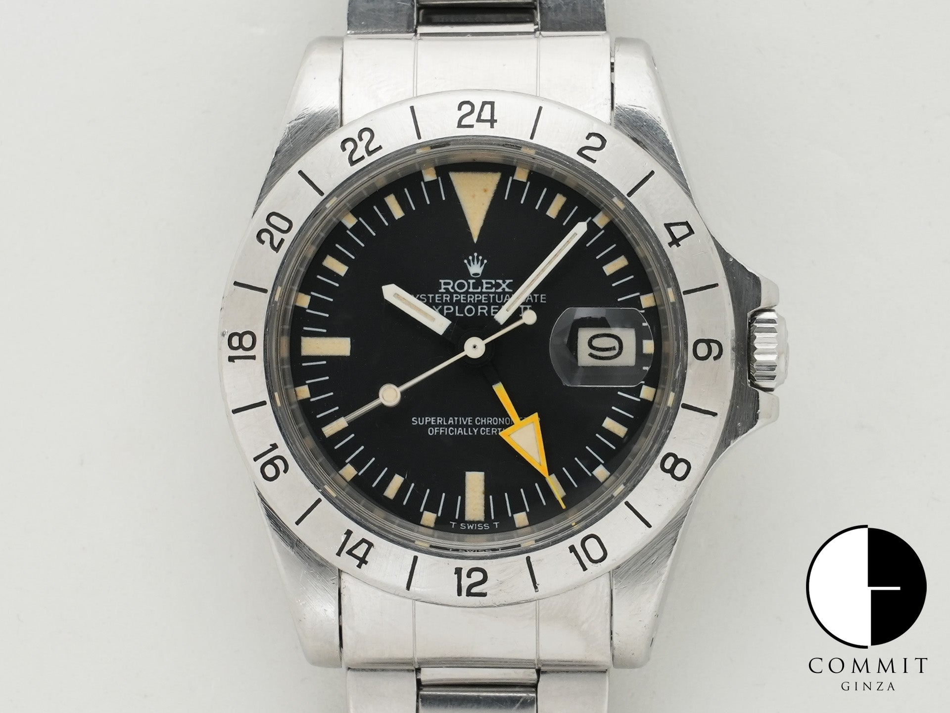 Pre-owned Rolex Explorer II Ref. 1655 Stainless Steel Black Dial Oyster Bracelet mdct9y62