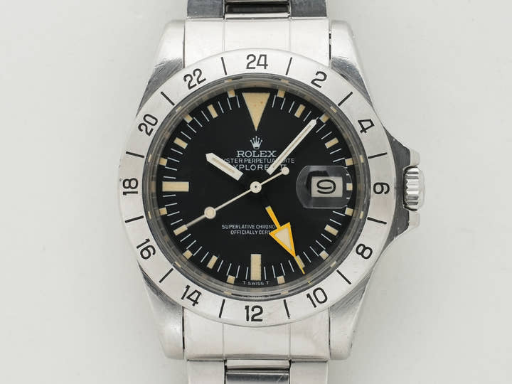 Pre-owned Rolex Explorer II Ref. 1655 Stainless Steel Black Dial Oyster Bracelet mdct9y62