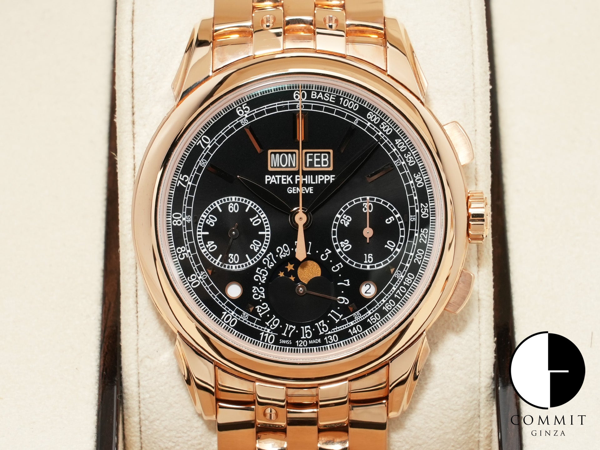 Patek Philippe Perpetual Calendar Chronograph Ref. 5270/1R-001 Rose Gold Ebony Black Soleil Dial Excellent Condition gpwqjeac