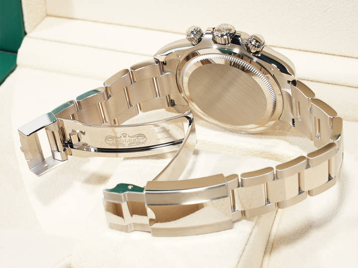 Rolex Daytona Ref. 126509 White Gold with Bright Black and Steel Dial, Unused, zs5f9ns3