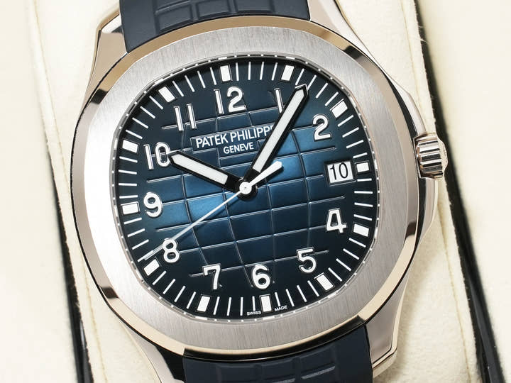 パテックフィリップ アクアノート Ref.5168G-001 ホワイトゴールド ミッドナイトブルー文字盤 中古 6fgadyjf