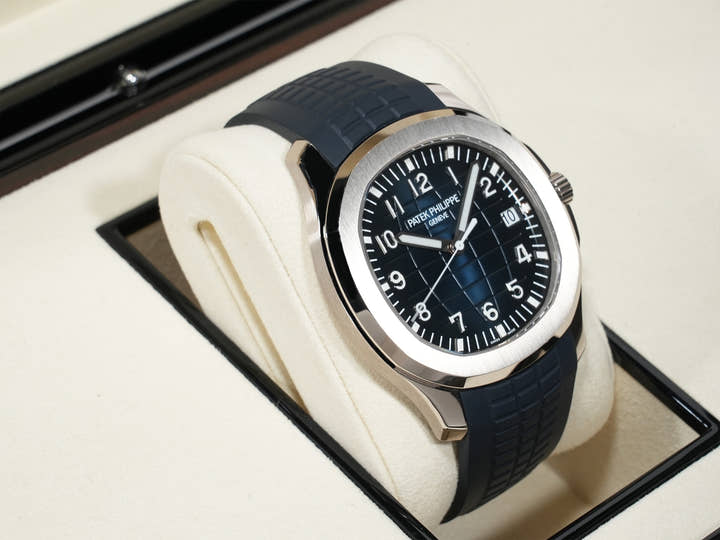 パテックフィリップ アクアノート Ref.5168G-001 ホワイトゴールド ミッドナイトブルー文字盤 中古 6fgadyjf