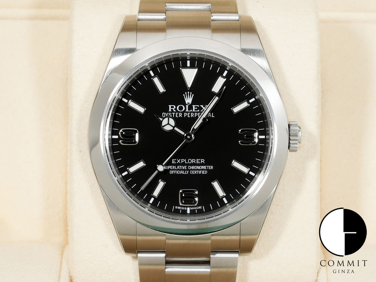ロレックス エクスプローラーI Ref.214270 ステンレススチール ブラック文字盤 オイスターブレスレット 未使用 kwpjad82