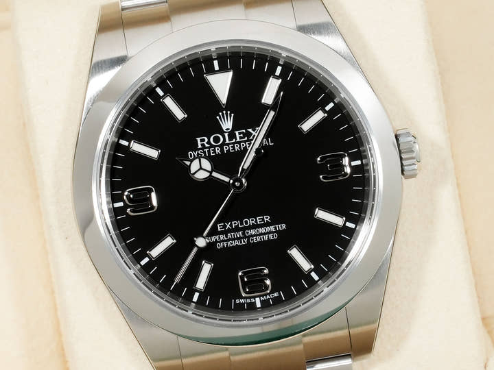 ロレックス エクスプローラーI Ref.214270 ステンレススチール ブラック文字盤 オイスターブレスレット 未使用 kwpjad82