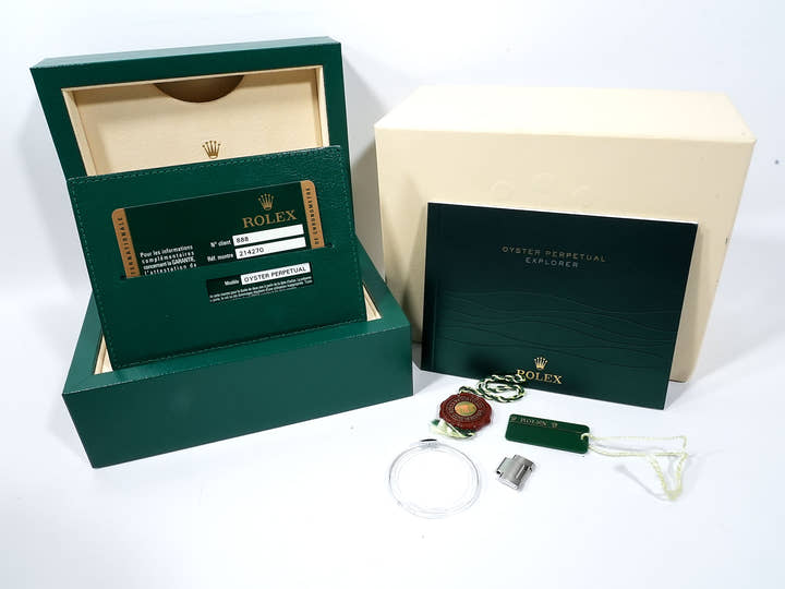 ロレックス エクスプローラーI Ref.214270 ステンレススチール ブラック文字盤 オイスターブレスレット 未使用 kwpjad82