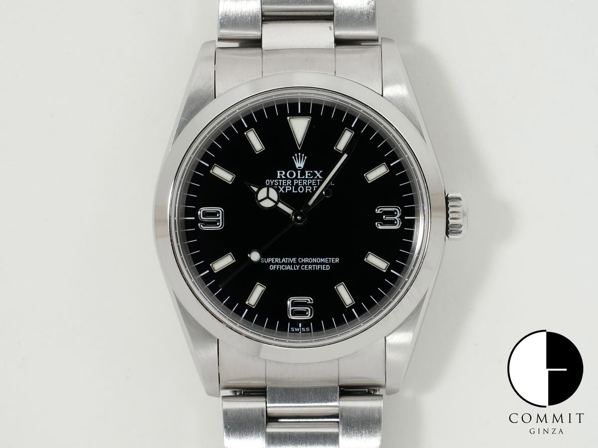 ロレックス エクスプローラーI Ref.14270 ステンレススチール ブラック文字盤 オイスターブレスレット 中古 5tncq3u7