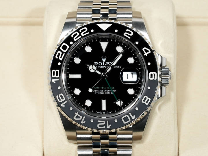 Rolex GMT-Master II Ref. 126710GRNR Stainless Steel with Black Dial and Jubilee Bracelet, Unused (fzrn2pgh)