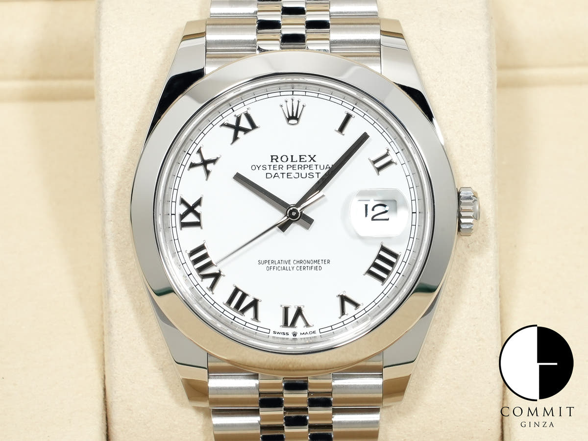 Rolex Datejust 41 Ref. 126300 Stainless Steel White Roman Dial Jubilee Bracelet Unused h98covnh