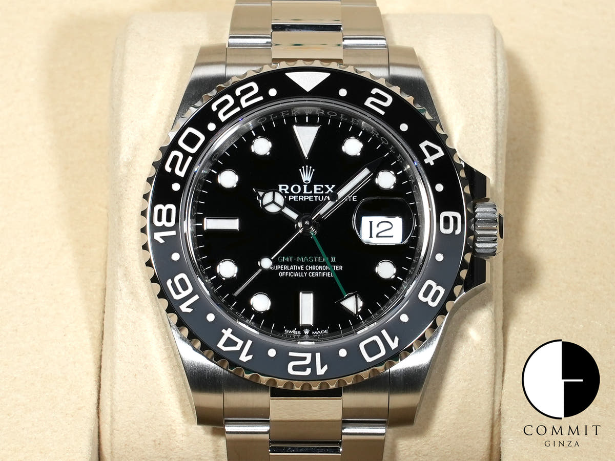 Rolex GMT-Master II Ref. 126710GRNR Stainless Steel Black Dial Oyster Bracelet Unused jyvicpv4