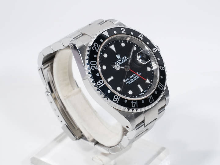 Pre-owned Rolex GMT-Master II Ref. 16710 Stainless Steel Black Dial Oyster Bracelet ak5m8h2w