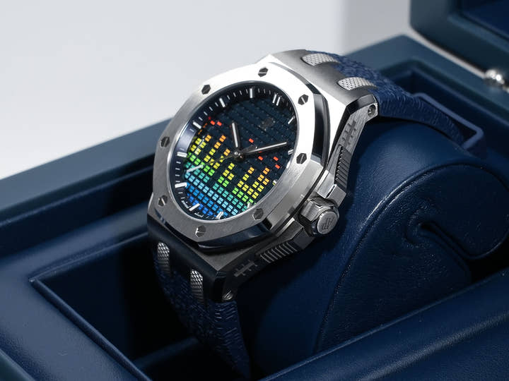 Audemars Piguet Royal Oak Offshore Music Edition Ref. 77600TI.OO.A343CA.01 Titanium Blue Dial Unused mzwpdi5h