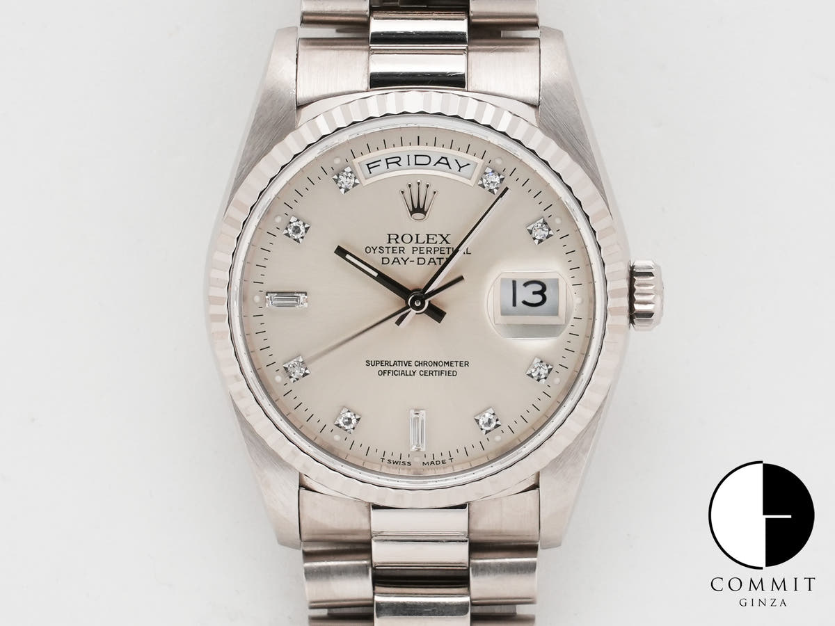 ロレックス デイデイト36 Ref.18239A ホワイトゴールド シルバー文字盤 中古 wjjztoba
