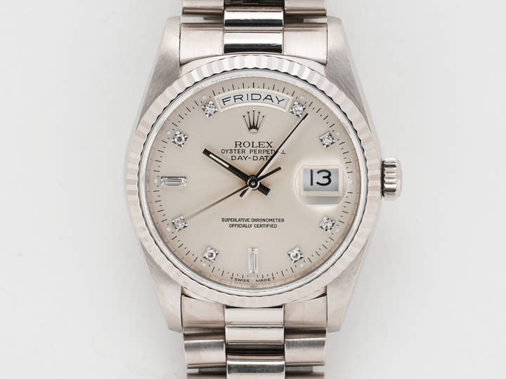 ロレックス デイデイト36 Ref.18239A ホワイトゴールド シルバー文字盤 中古 wjjztoba