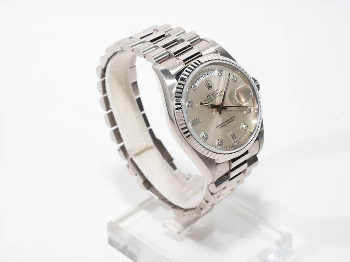 ロレックス デイデイト36 Ref.18239A ホワイトゴールド シルバー文字盤 中古 wjjztoba