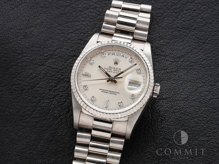 ロレックス デイデイト36 Ref.18239A ホワイトゴールド シルバー文字盤 中古 wjjztoba