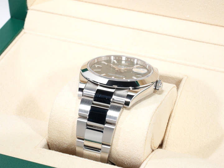 ロレックス デイトジャスト41 Ref.126300 ステンレススチール ミントグリーン文字盤 オイスターブレスレット 中古 toq625pq