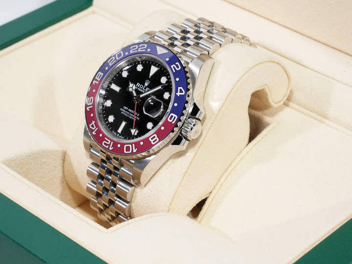 ロレックス GMTマスターII Ref.126710BLRO ステンレススチール ブラック文字盤 ジュビリーブレスレット 中古 rez63cvi