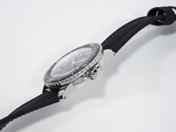 ブランパン フィフティ ファゾムス オートマティック Ref.5015-1130-52A ステンレススチール ブラック文字盤 美中古 m9n9fvf6