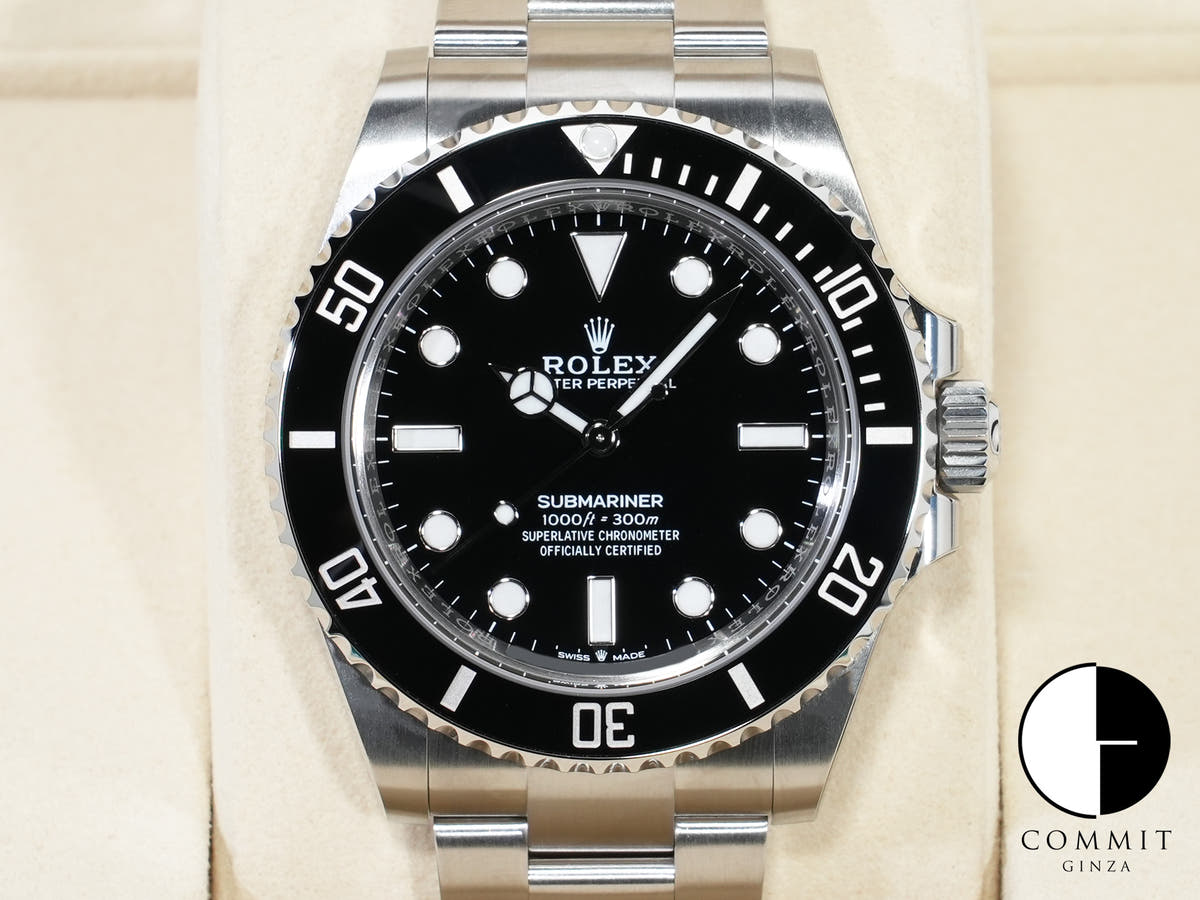 ロレックス サブマリーナー ノンデイト Ref.124060 ステンレススチール ブラック文字盤 未使用 em66m9va