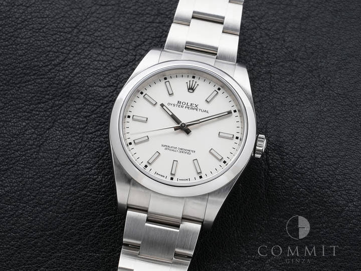 Rolex Oyster Perpetual 39 Ref. 114300 Stainless Steel White Dial Pre-owned tjof4jxg