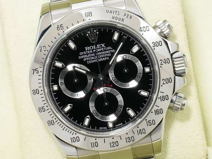 ロレックス デイトナ Ref.116520 ステンレススチール ブラック文字盤 中古 cqs82d2i