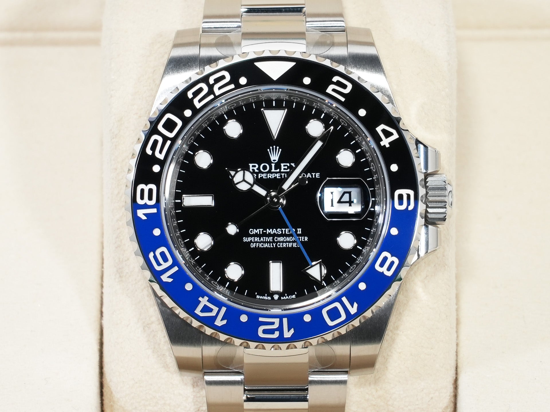 ロレックス GMTマスターII Ref.126710BLNR ステンレススチール ブラック文字盤 オイスターブレスレット 未使用 mkooeo59