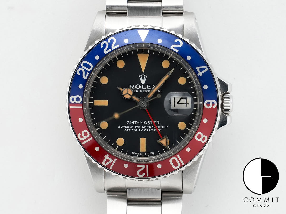 ロレックス GMTマスター Ref.1675 ステンレススチール ブラック文字盤 オイスターブレスレット 中古 abtcy6uf