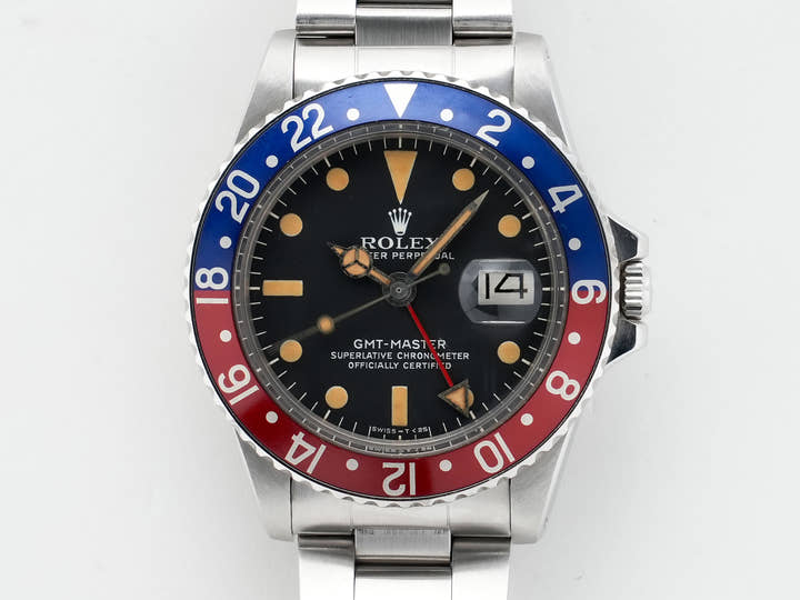 ロレックス GMTマスター Ref.1675 ステンレススチール ブラック文字盤 オイスターブレスレット 中古 abtcy6uf