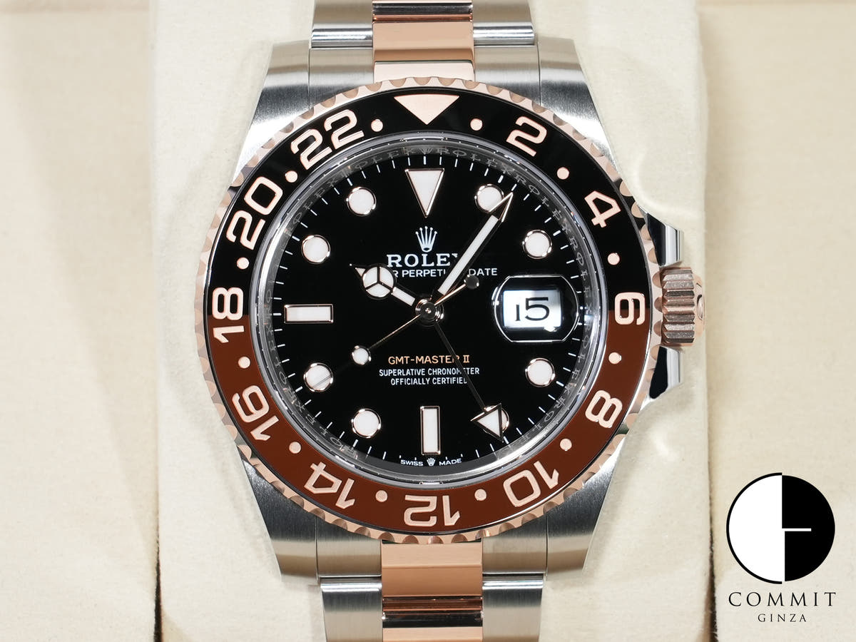 ロレックス GMTマスターII Ref.126711CHNR ステンレススチール/エバーローズゴールド ブラック文字盤 オイスターブレスレット 未使用 v5bzyppa