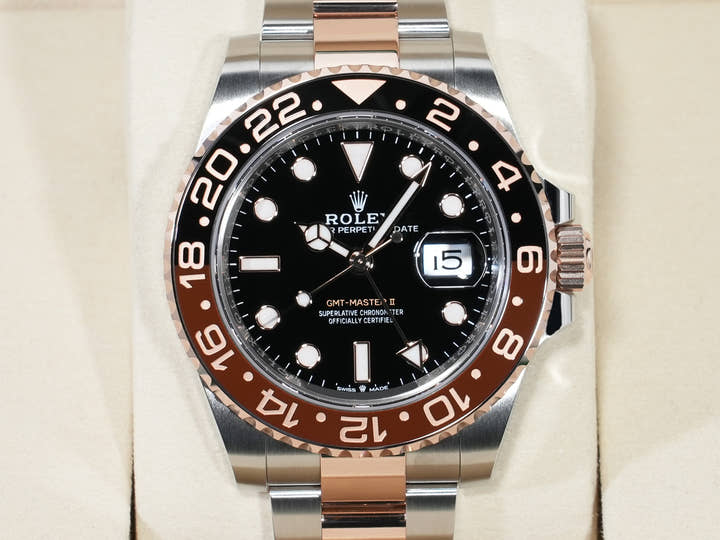 ロレックス GMTマスターII Ref.126711CHNR ステンレススチール/エバーローズゴールド ブラック文字盤 オイスターブレスレット 未使用 v5bzyppa