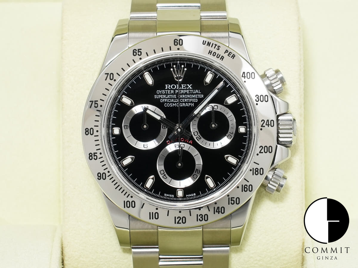 ロレックス デイトナ Ref.116520 ステンレススチール ブラック文字盤 美品 wh9ijr8s