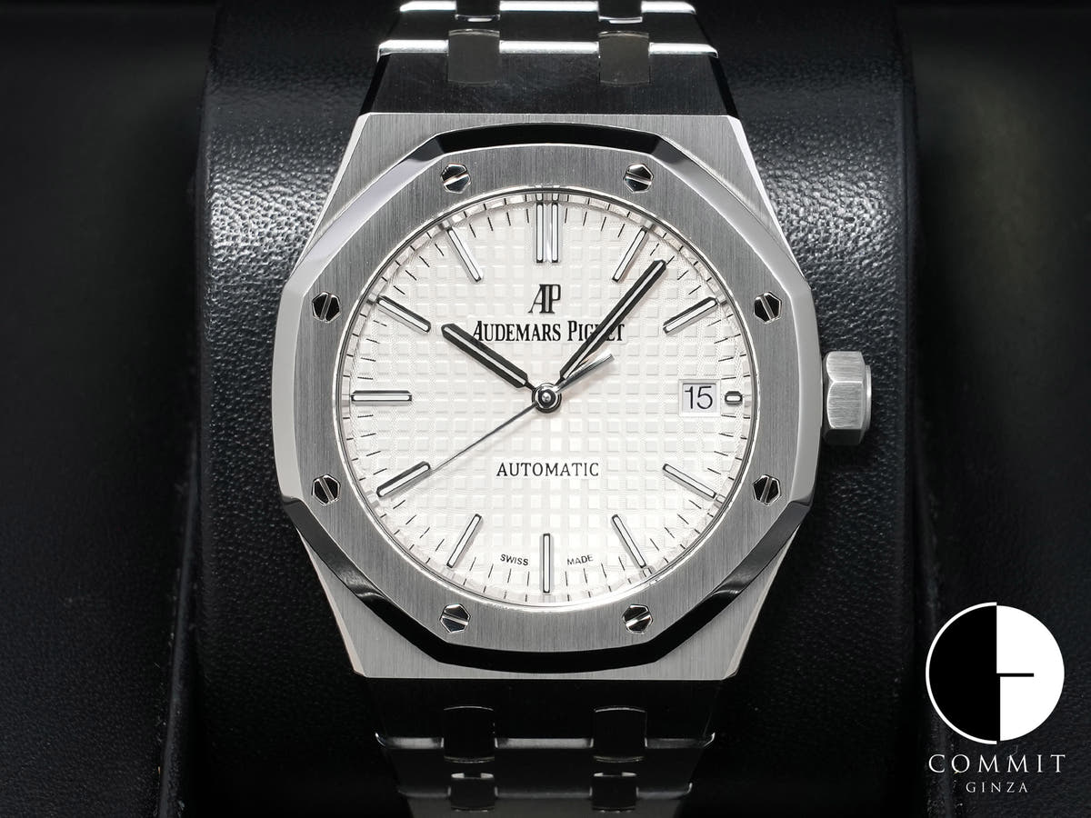 オーデマピゲ ロイヤルオーク Ref.15450ST.OO.1256ST.01 ステンレススチール シルバー文字盤 美品 59knu9fi