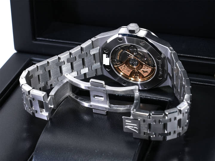 オーデマピゲ ロイヤルオーク Ref.15450ST.OO.1256ST.01 ステンレススチール シルバー文字盤 美品 59knu9fi