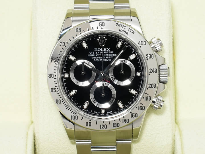 ロレックス デイトナ Ref.116520 ステンレススチール ブラック文字盤 美品 ypu688wz